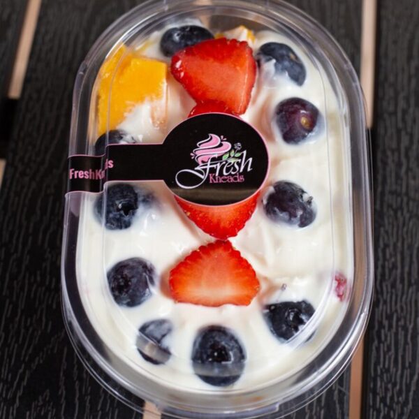 Greek yoghurt and fruits mix