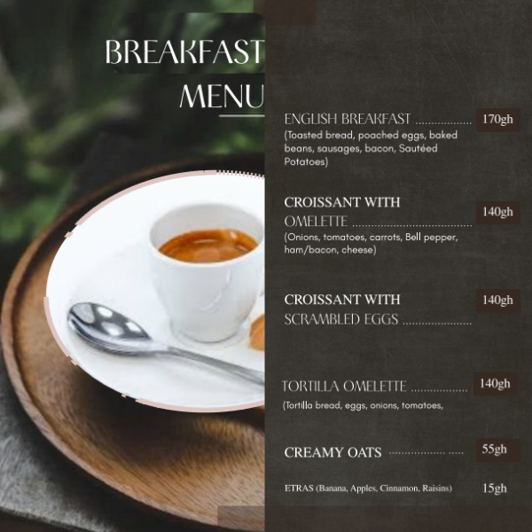 Breakfast Menu
