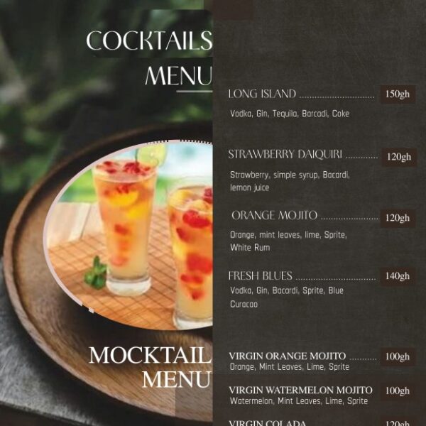 Cocktails Menu