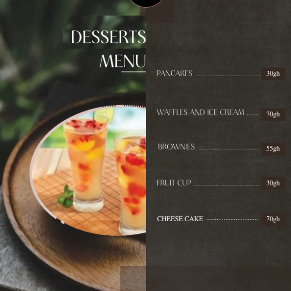 Desserts Menu