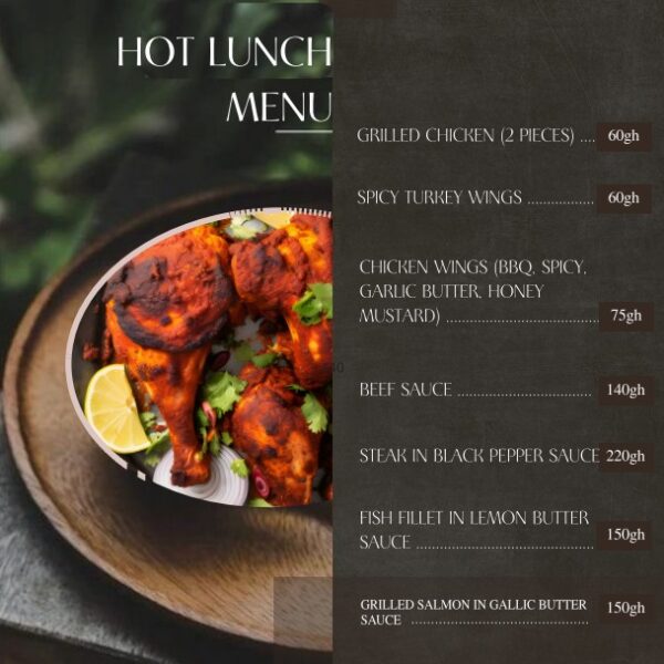 Hot Lunch Menu