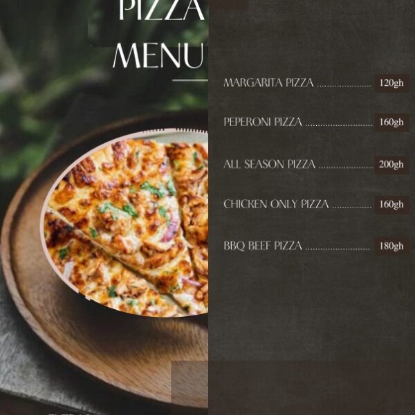 Pizza Menu