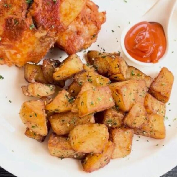 Sauteed Irish potatoes and chicken